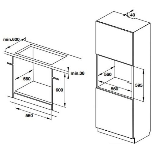 Lò nướng âm tủ Hafele HO-T60D 534.05.561 3 534.05.561 hafele 1