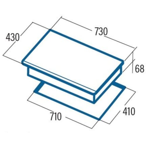Bếp Từ Cata IB 0722 - BK 4 Kích thước bếp Từ Cata IB 0722 – BK