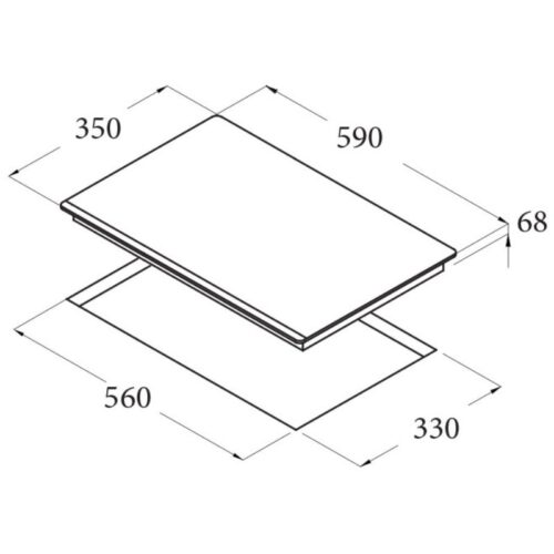Bếp từ Cata IB 302 BK 3 Kích thước bếp từ Cata IB 302 BK