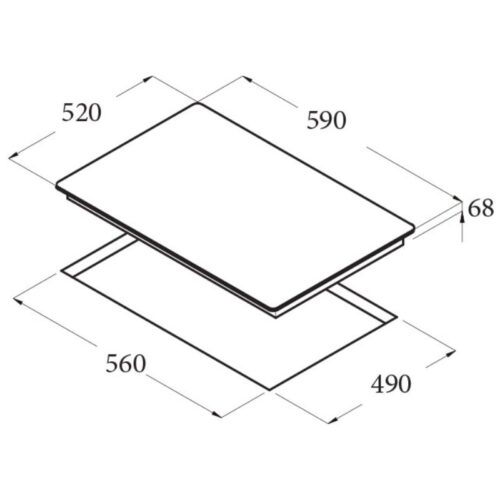 Bếp từ Cata IB 603 BK 3 Kích thước bếp từ Cata IB 603 BK