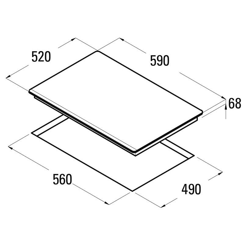 Kích thước bếp từ Cata IB 604 BK Kích thước bếp từ Cata IB 604 BK