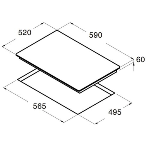 Bếp từ Cata IB 6303 BK 3 Kích thước bếp từ Cata IB 6303 BK