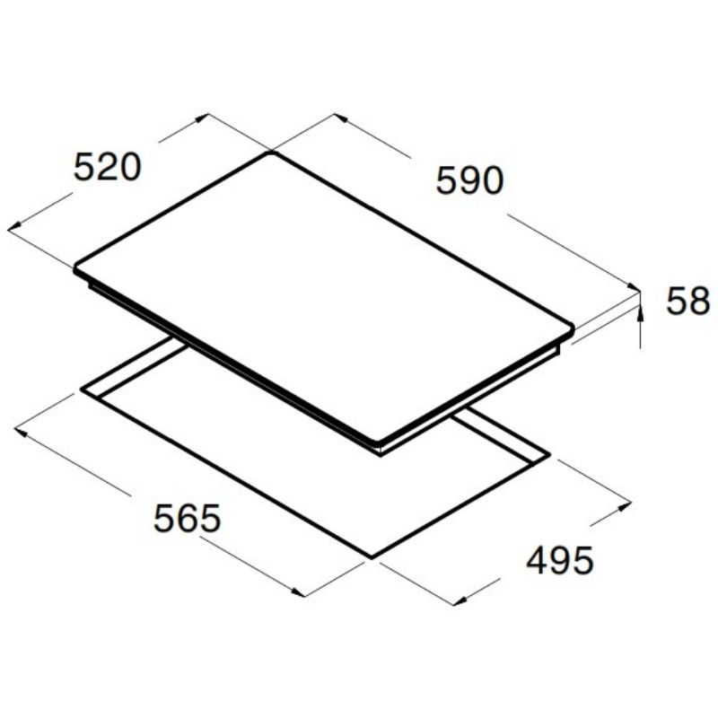 Kích thước bếp từ Cata IB 6304 BK Kích thước bếp từ Cata IB 6304 BK