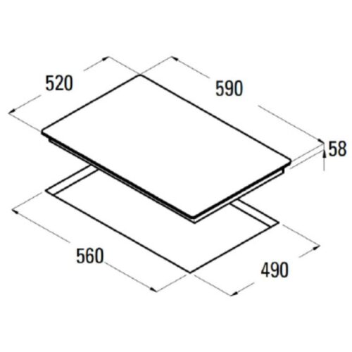 Bếp từ Cata IB 633 X 3 Kích thước bếp từ Cata IB 633 X