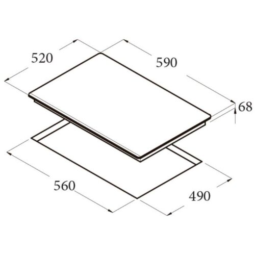 Bếp từ Cata ISB 603 WH 3 Kích thước bếp từ Cata ISB 603 WH