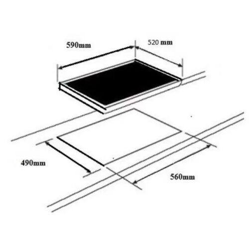Bếp từ D’mestik ES603 DKI 3 Kích thước bếp từ D’mestik ES603 DKI