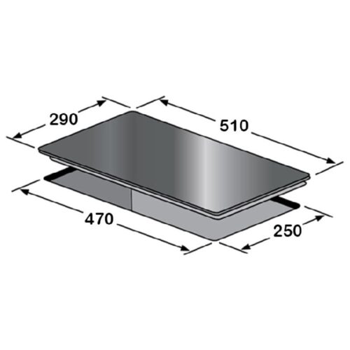 Bếp từ domino 2 vùng nấu Eurosun EU-T506Do 4 Kích thước bếp từ domino 2 vùng nấu Eurosun EU-T506Do