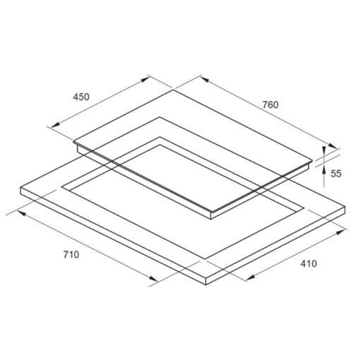 BẾP TỪ FAGOR 2 VÙNG NẤU 3IF-72A1S 3 KÍCH THƯỚC BẾP TỪ FAGOR 2 VÙNG NẤU 3IF-72A1S