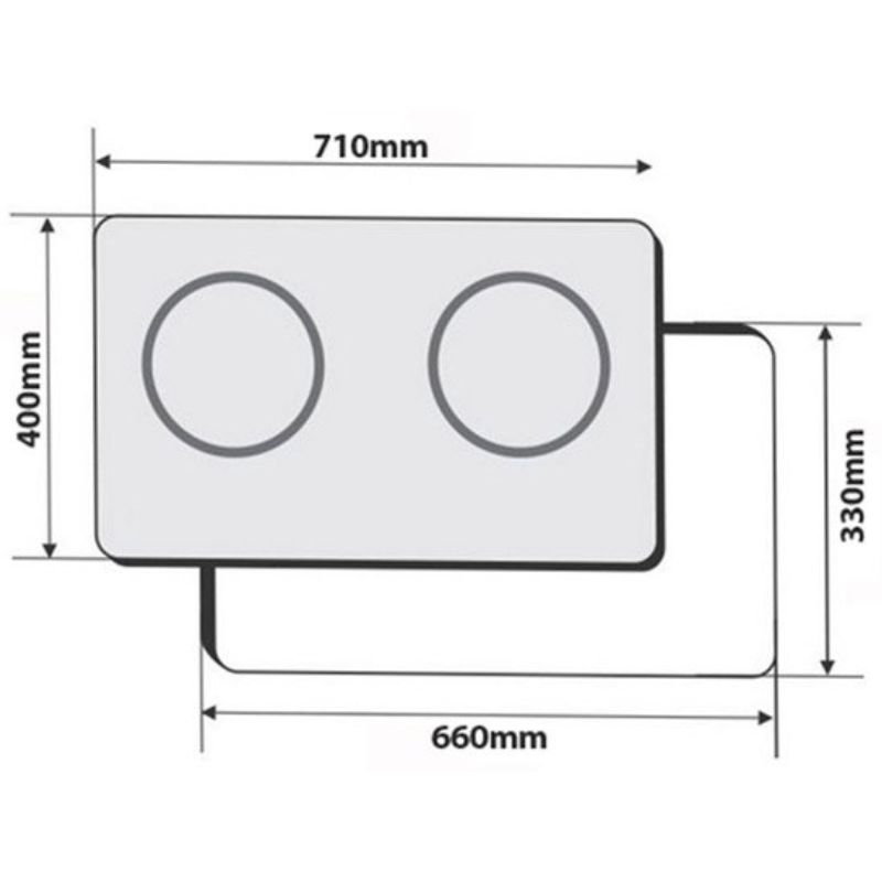 Kích thước bếp từ Faster FS 2SI Made in Spain Kích thước bếp từ Faster FS 2SI Made in Spain