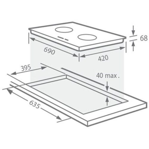 Bếp từ Giovani G-252T 3 Kích thước bếp từ Giovani G-252T