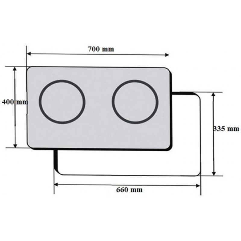 Kích thước bếp Từ Giovani G – 270TC Kích thước bếp Từ Giovani G – 270TC