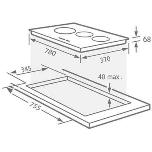 Bếp Từ Giovani G-390 SD 3 Kích thước bếp Từ Giovani G-390 SD