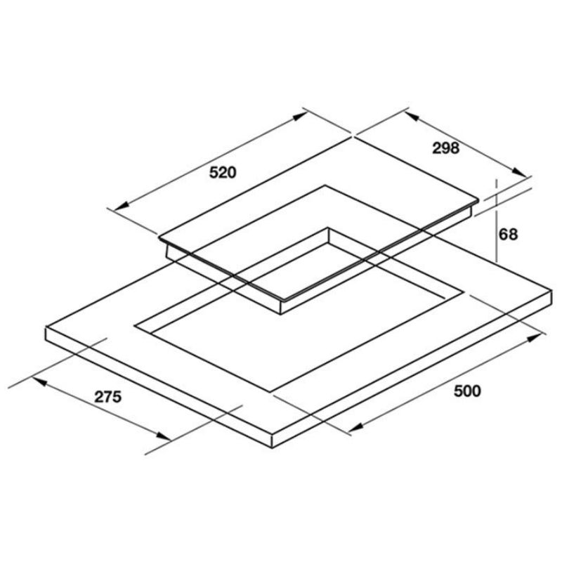 Kích thước bếp từ Hafele HC – I302B 536.01.670 Kích thước bếp từ Hafele HC – I302B 536.01.670
