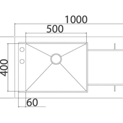 Chậu DUDOFF London Hasa S01-A1(S01-AS1H ) 3 Kích thước chậu DUDOFF London Hasa S01-A1(S01-AS1H )