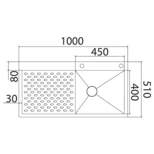 Chậu DUDOFF London Hasa S01-A2 (S01-AS2H) 3 Kích thước chậu DUDOFF London Hasa S01-A2 (S01-AS2H)