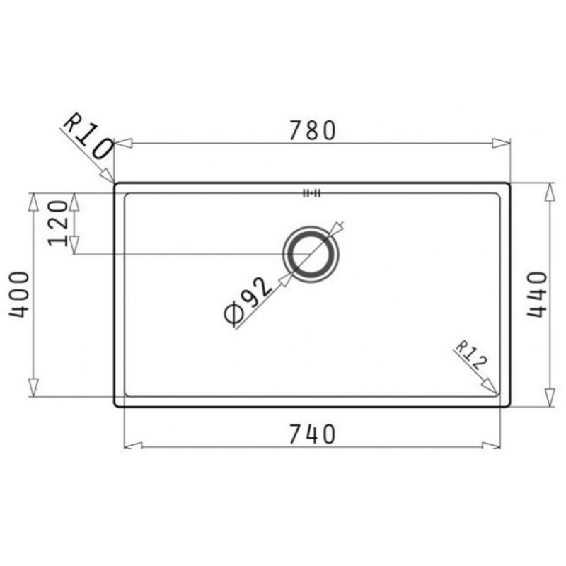 Kích thước chậu rửa bát inox BOSCH ASTRIS (74X40) 1B Kích thước chậu rửa bát inox BOSCH ASTRIS (74X40) 1B