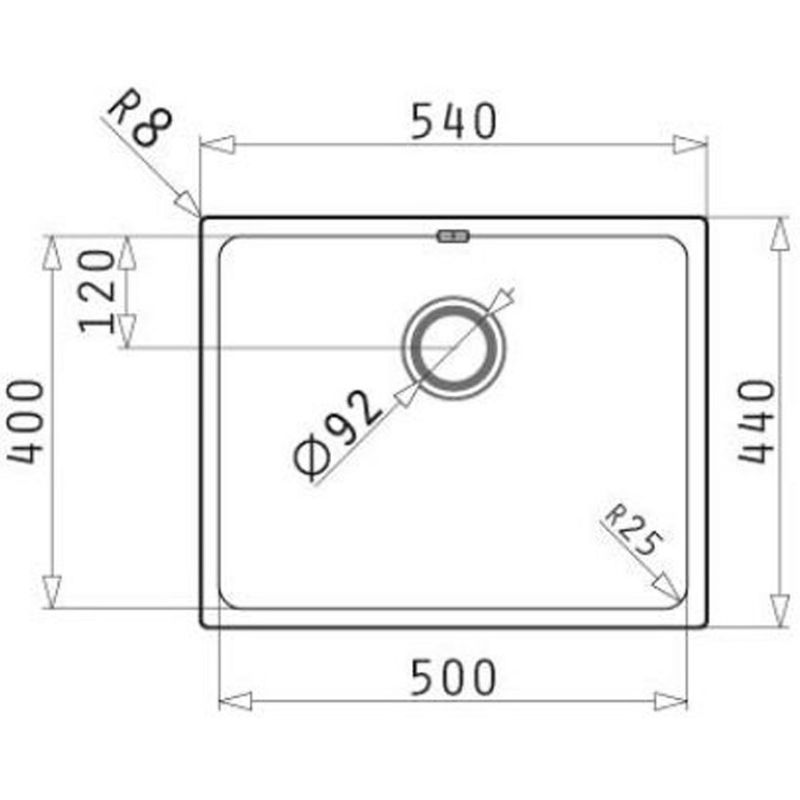 Kích thước chậu rửa bát inox BOSCH LYDIA (50X40) 1B Kích thước chậu rửa bát inox BOSCH LYDIA (50X40) 1B