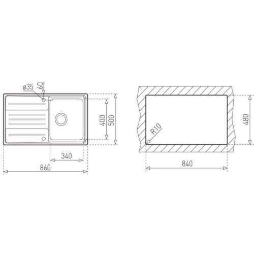 Chậu rửa bát Teka Stage 45 B 3 Kích thước chậu rửa bát Teka Stage 45 B