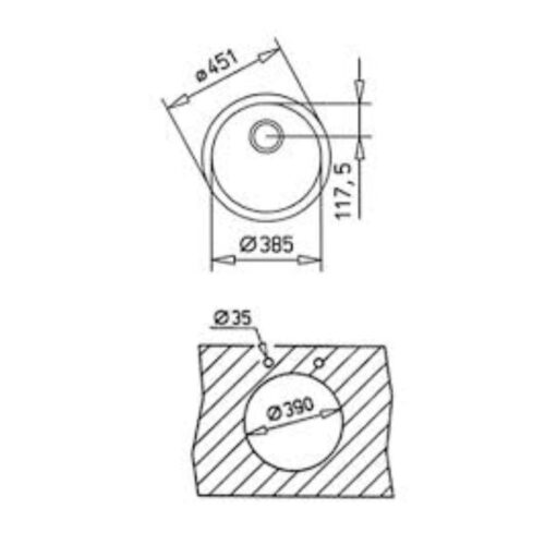 Chậu rửa Teka BE 39 x 18 3 Kích thước chậu rửa Teka BE 39 x 18
