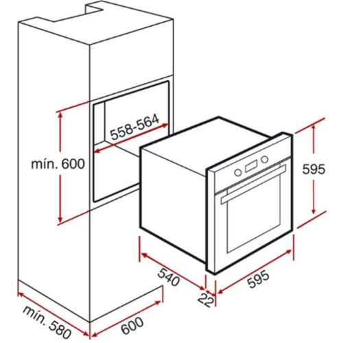 Lò nướng Teka HS 720 3 Kích Thước lò nướng Teka HS 720