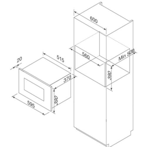 Lò Vi Sóng Malloca MW-927S 3 Kích Thước Lò Vi Sóng Malloca MW 927S
