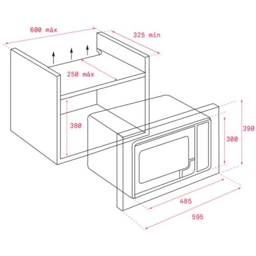 Lò vi sóng TEKA ML 820 BI 40584201 4 Kích thước lò vi sóng TEKA ML 820 BI