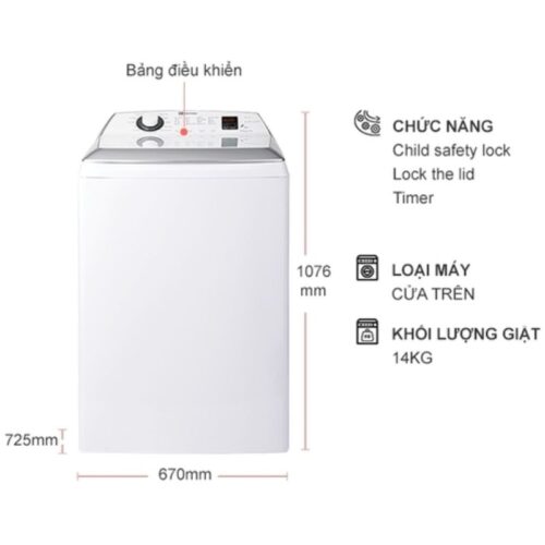 Máy giặt Electrolux EWT1454DCWA 5 Kích thước máy giặt Electrolux EWT1454DCWA