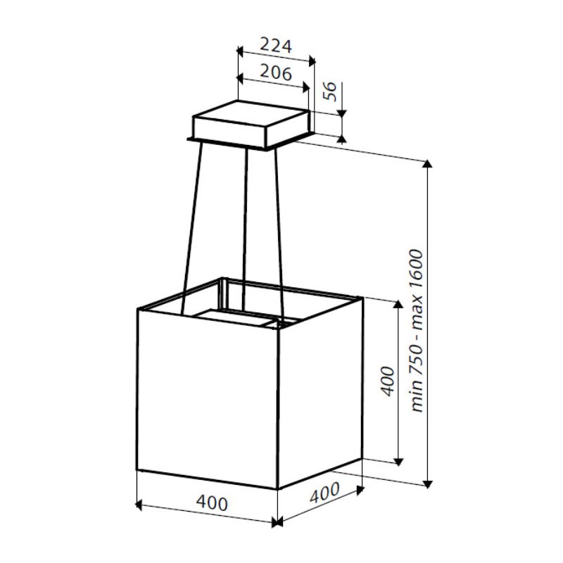 Kích thước máy hút khử mùi đảo Hafele HH MI40A 538.84.704 Kích thước máy hút khử mùi đảo Hafele HH MI40A 538.84.704