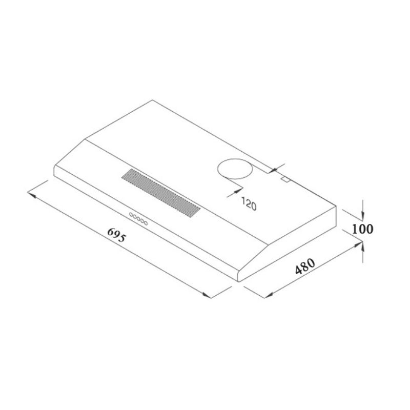 Kích thước máy hút mùi âm tủ Hafele HC-BI70B 538.86.095 Kích thước máy hút mùi âm tủ Hafele HC-BI70B 538.86.095