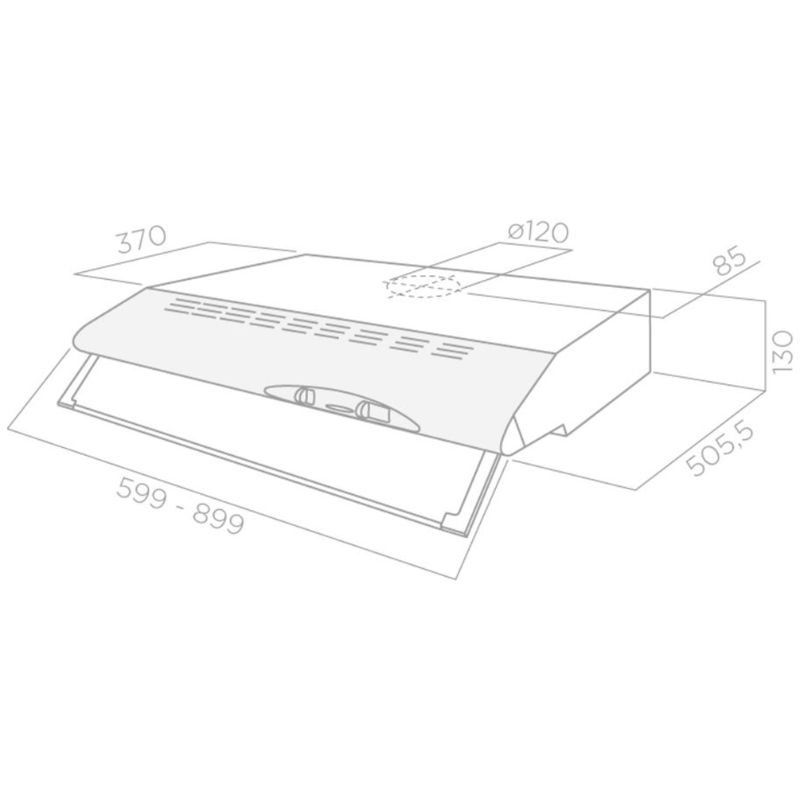 Kích thước máy hút mùi Elica CONCORDE 2M IX/F/60 Kích thước máy hút mùi Elica CONCORDE 2M IX/F/60
