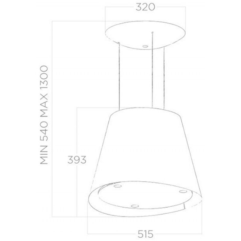 Kích thước máy hút mùi Elica EASY IX/F/50 Kích thước máy hút mùi Elica EASY IX/F/50