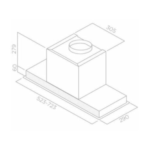 Máy hút mùi Elica HIDDEN IXGL/A/90 3 Kích thước máy hút mùi Elica HIDDEN IXGL/A/90