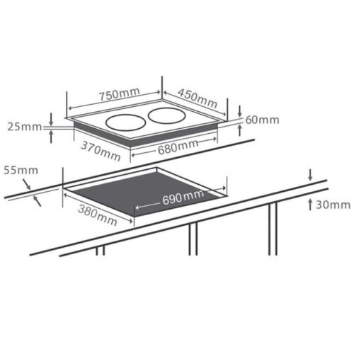 Bếp từ đôi Chefs EH-DIH890N 6 bep tu doi chefs eh dih890n 5