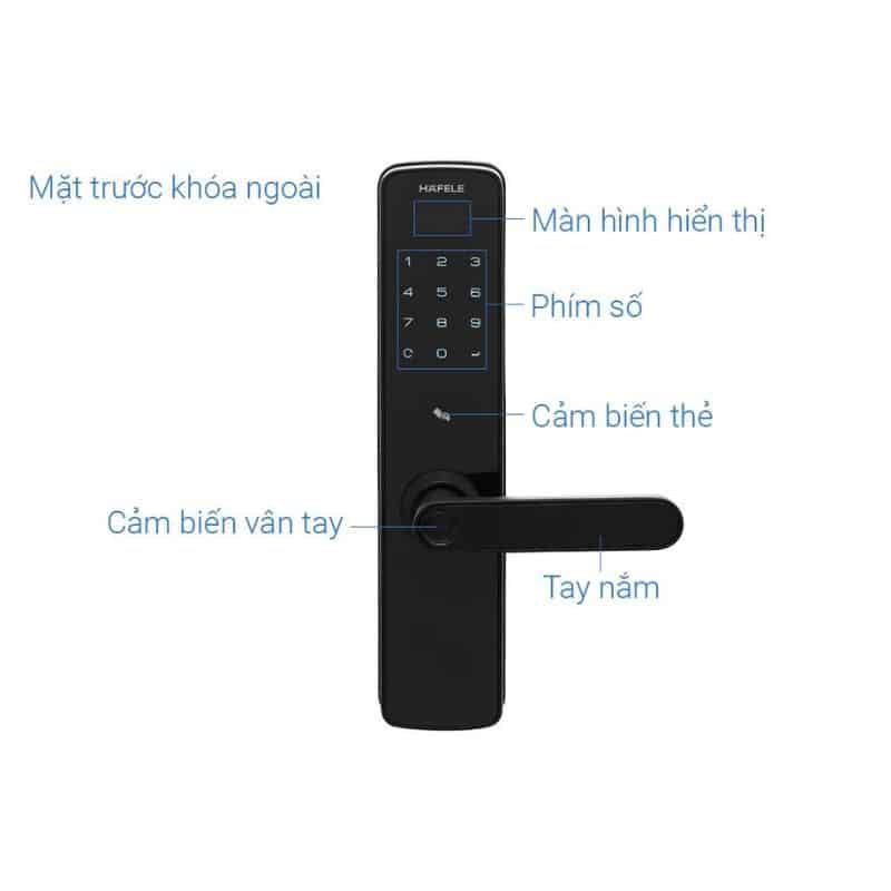 Cấu tạo Khóa cửa điện tử Hafele DL7100 912.05.498 Cấu tạo Khóa cửa điện tử Hafele DL7100 912.05.498