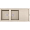 Chậu rửa đá Granite Malloca màu kem BIANCO G-50062 2 chau rua bat malloca bianco g 50062