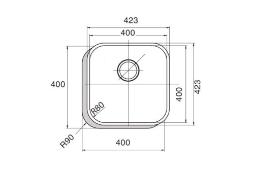 Chậu rửa chén bát Cata CBP 40-40 4 chau rua chen bat cata cbp 40 40 2