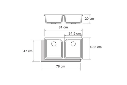 Chậu rửa chén bát Cata FRS-2 SV 4 chau rua chen bat cata frs 2 sv 2