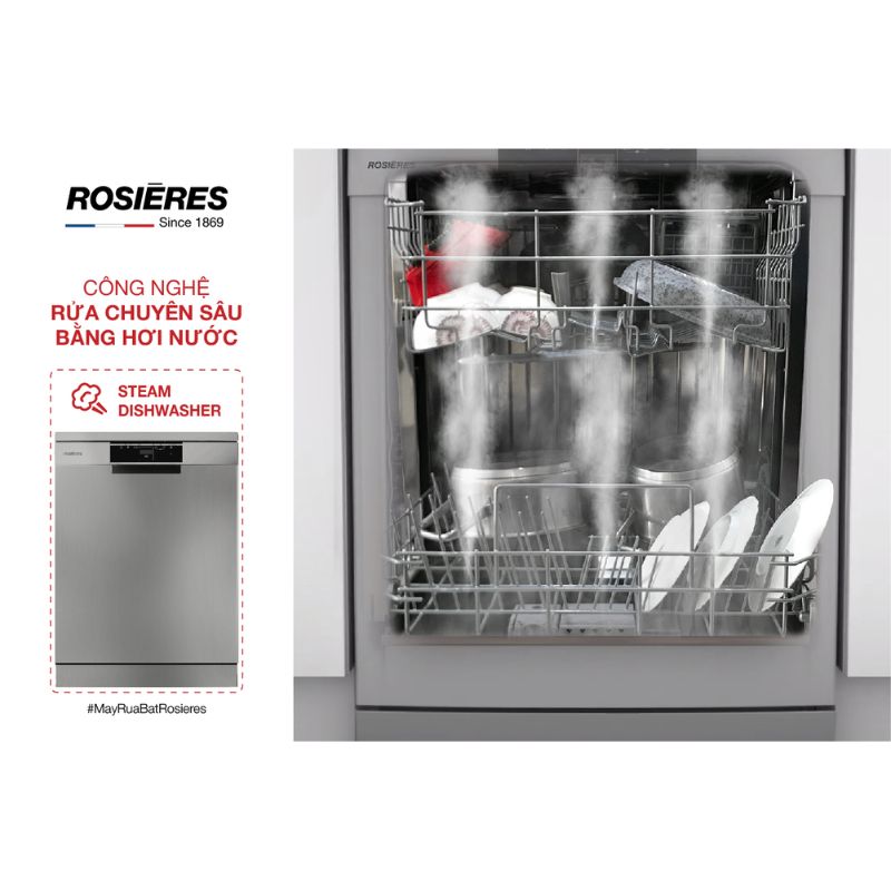 Công nghệ Máy rửa bát Rosieres RF 3E7DX-04 Công nghệ Máy rửa bát Rosieres RF 3E7DX-04