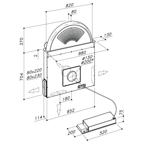 Máy hút Downdraft Dudoff SUNRISE COPPERf 4 dudoff sunrise copper 1