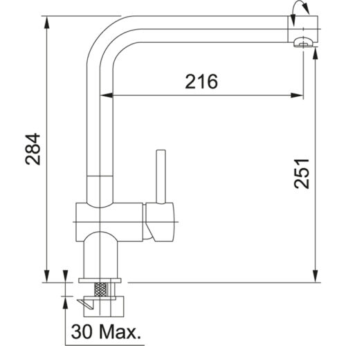 Vòi rửa bằng thép không rỉ Franke CT 304C 115.0204.286 3 franke ct 304c 1