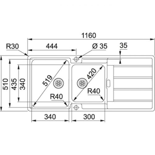Chậu rửa Franke loại đôi HDX 624 REV 101.0393.998 4 franke hdx 624 rev 1