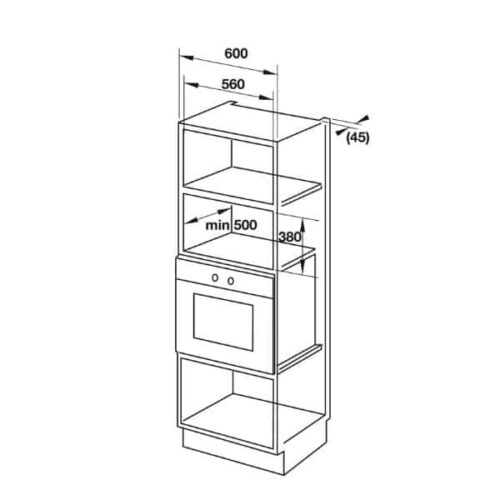 Lò vi sóng kết hợp nướng âm tủ Hafele 25 lít 535.34.000 HM-B38A 3 hm b38a