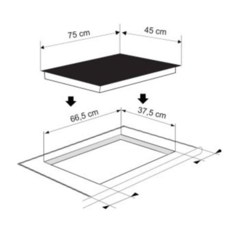 Kích thướcBếp cảm ứng từ Munchen GM 8226 Kích thước Bếp cảm ứng từ Munchen GM 8226