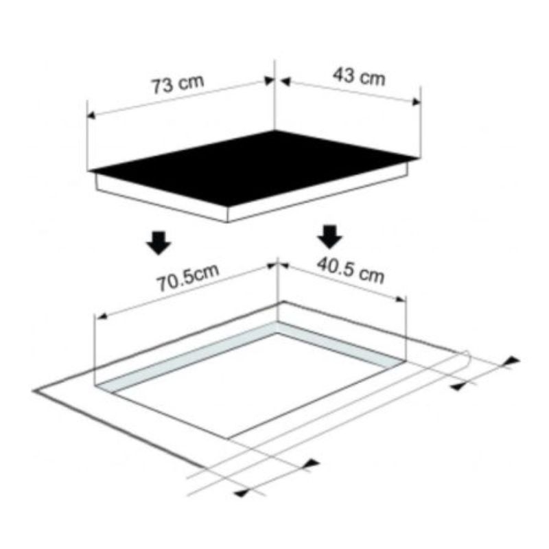 Kích thước Bếp cảm ứng từ Munchen GM 8925 Kích thước Bếp cảm ứng từ Munchen GM 8925