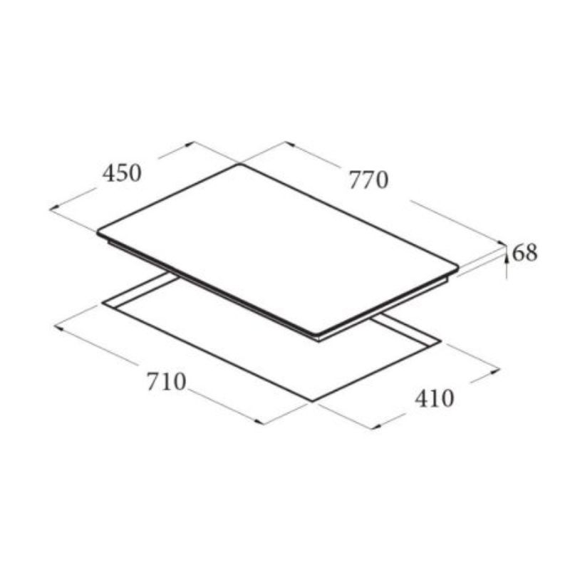 Kích thước bếp Điện Cata TCD 772 Kích thước bếp Điện Cata TCD 772
