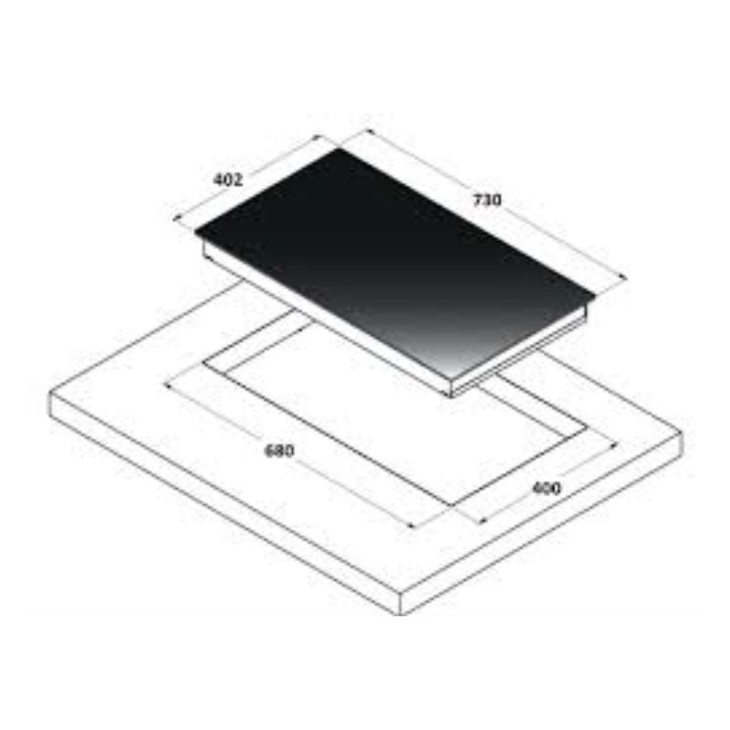 Kích thước bếp điện Faber FB - 2E Kích thước bếp điện Faber FB - 2E