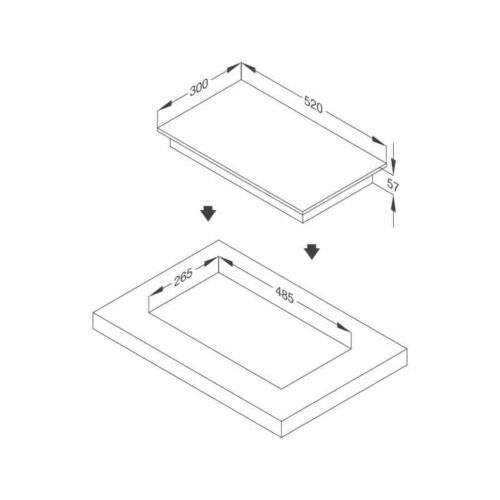Bếp điện Malloca MDH-02R 3 Kích thước bếp điện Malloca MDH-02R