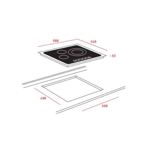 Bếp điện Teka TB 6310 4 Kích thước của Bếp điện Teka TB 6310