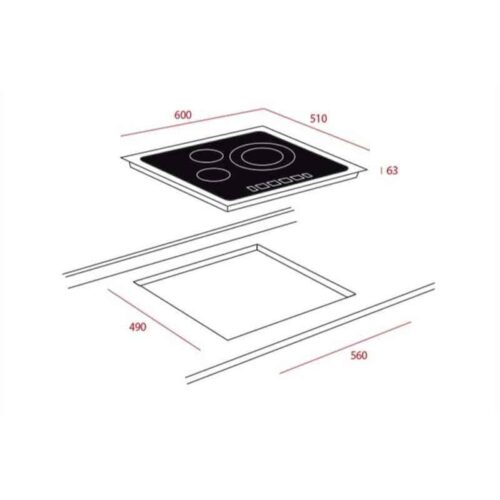 Bếp Điện Teka TR 631 3 Kích thước của Bếp Điện Teka TR 631