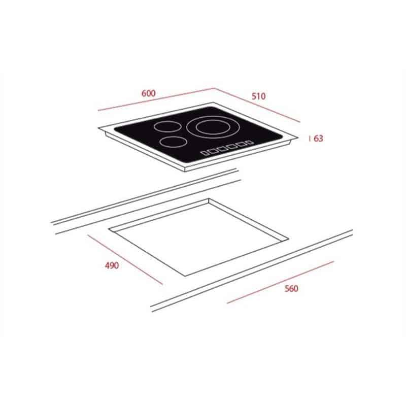 Kích thước của Bếp Điện Teka TR 631 Kích thước của Bếp Điện Teka TR 631